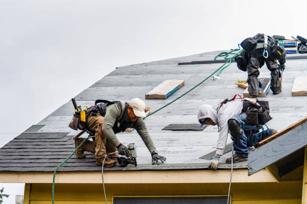 Professional Roofing technician working in Lakeville, MA